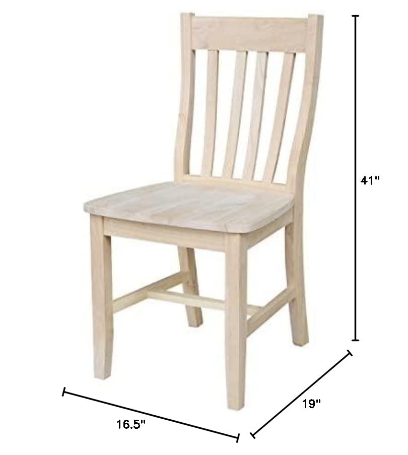 International Concepts Pair of Cafe Chairs, Unfinished IC International Concepts