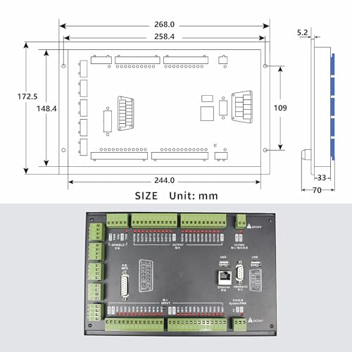 CNCTOPBAOS 4 Axis Milling Machine CNC Controller,1000KHz Offline Standalone PLC,DDCS Expert Motion Control System with MPG Handwheel for CNC CNCTOPBAOS