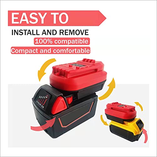 Laimiao Battery Adapter for Craftsman 20V Cordless Tools,DM18MAN Adaptor for DeWalt 20V and for Milwaukee 18V Li-on Battery Convert to for Craftsman Laimiao