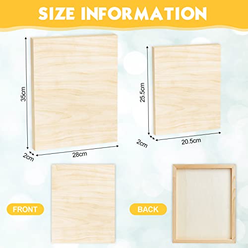 16 Pack Unfinished Wood Canvas Boards Blank Wooden Painting Panels Bulk for Deep Cradle Boards Painting Drawing Pouring Arts, Crafts, Paints and More Tuanse