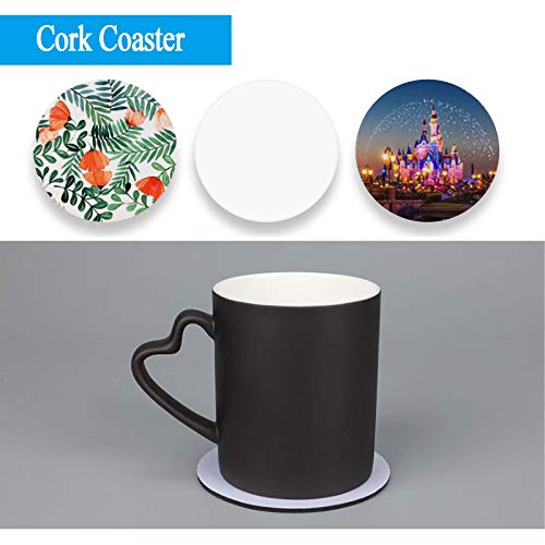Sublimation Blanks Drink Coasters,20 Pcs 3.5 Inch MDF White Round Coasters for Crafts Painting Heat Transfer Greeney