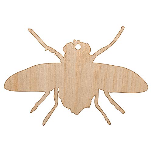 Fly Insect Sketch Unfinished Craft Wood Holiday Christmas Tree DIY Pre-Drilled Ornament Sniggle Sloth