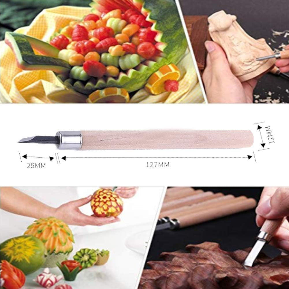 Wood Carving, 12 Carving Tools Set with Knife Stone & Carrying Pouch - Perfect Knife Kit for Beginner WoodArtSupply