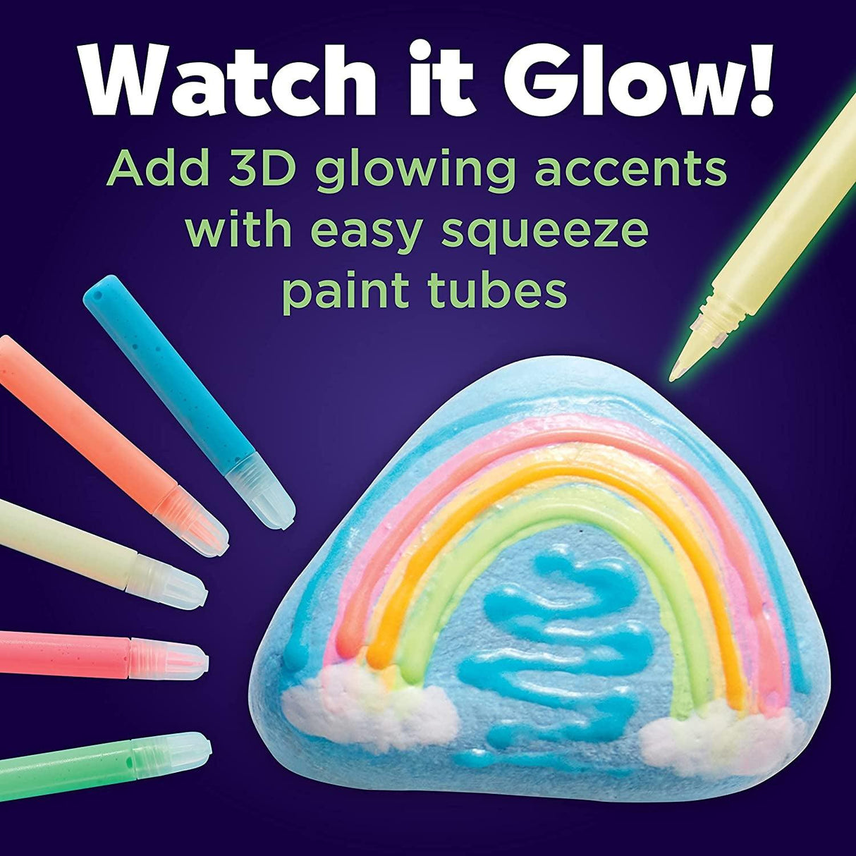 Creativity for Kids Glow in the Dark Rock Painting Kit - Painting Rocks Craft, Arts and Crafts WoodArtSupply
