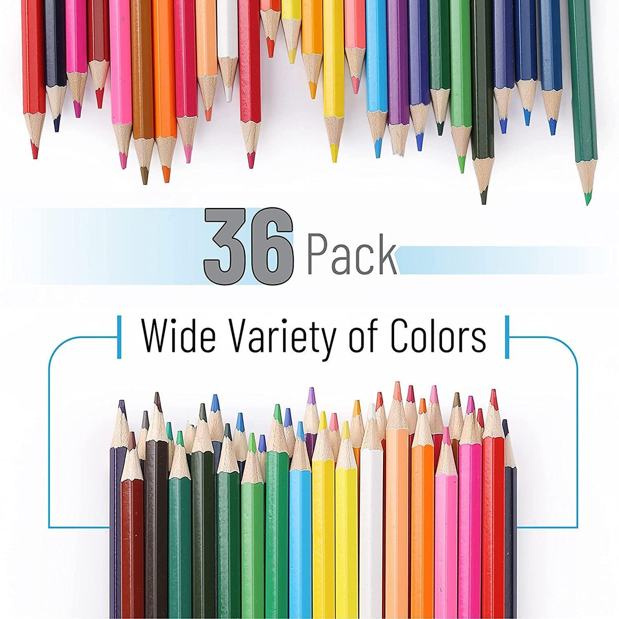 Colored Pencils, 36 Pack, Color Pencil Set, Color Pencils, Map Pencils WoodArtSupply