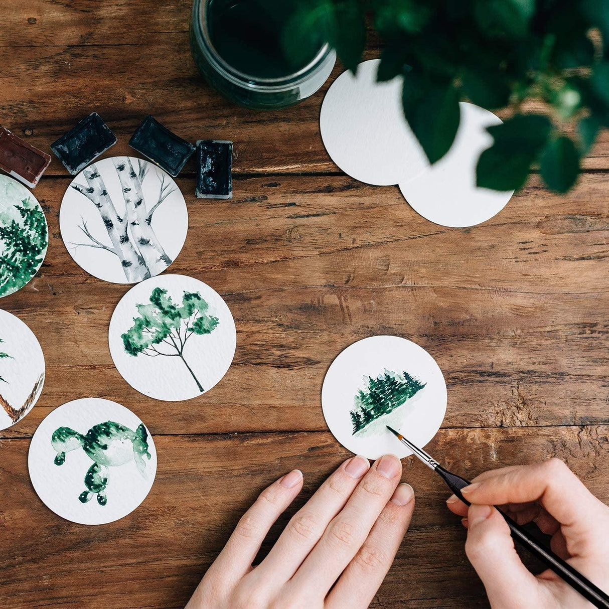 9 Pieces Fine Detail Paint Brush Miniature Mini Paints Brush Set for Acrylic, Watercolor WoodArtSupply