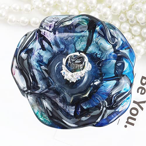 Wehous 2PCS Ring Holder Resin Mold, Flower Bowl Silicone Mold for Epoxy Resin, Ring Jewelry Dish Trinket Container Holder Silicone Resin Mold for DIY Wehous