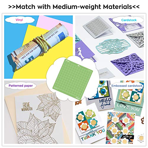 HTVRONT Standard Grip Cutting Mat for Cricut, 6 Pack Cutting Mat 12x12 for Cricut Explore Air 2/Air/One/Maker, Standard Adhesive Sticky Quilting HTVRONT