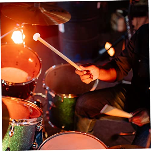 SUPVOX 2pcs Gong Hammer Music Accessories Electronic Accessories Electronic Drum Sticks Goner Striker Rubber-head Gong Mallets 5a Wood Pin Small SUPVOX