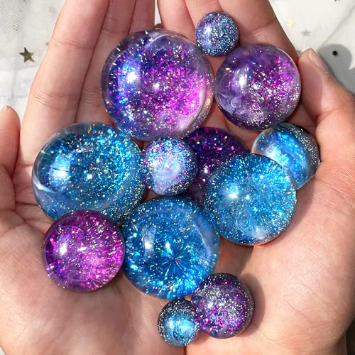 RESINWORLD 20-Cavity Sphere Molds for Resin + 16pcs Variety Geometric Pendant Silicone Molds with Hanging Hole ResinWorld