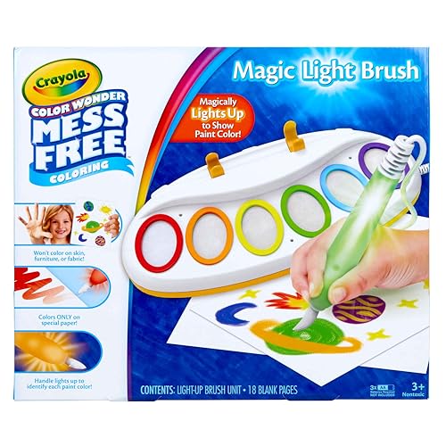 Crayola Color Wonder Magic Light Brush, Mess Free Painting, Gift for Kids, 3, 4, 5, 6 Crayola