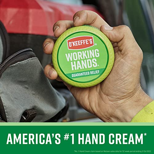 O'Keeffe's Working Hands Hand Cream for Extremely Dry, Cracked Hands, 3.4 Ounce Jar, (Pack 1) O'Keeffe's