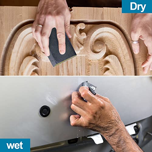 120 to 3000 Assorted Grit Sandpaper for Wood Furniture Finishing, Metal Sanding and Automotive Polishing, Dry or Wet Sanding, 9 x 3.6 Inch, 36-Sheet Miady