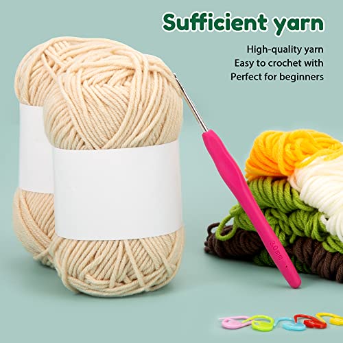 Karsspor Crochet Kit for Beginners - 4 PCS Hanging Potted Plants, Beginner Crochet Kit for Adults with Easy to Follow Tutorials (Patent Product) Karsspor