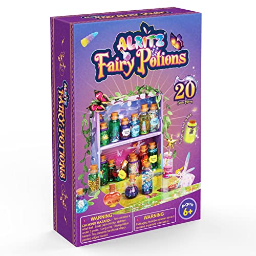 Alritz Fairy Polyjuice Potion Kits for Kids, 20 Bottles Magic DIY Mixies Potions, Christmas Decorations Creative Crafts Toys for Girls 6 7 8 9 10 Alritz
