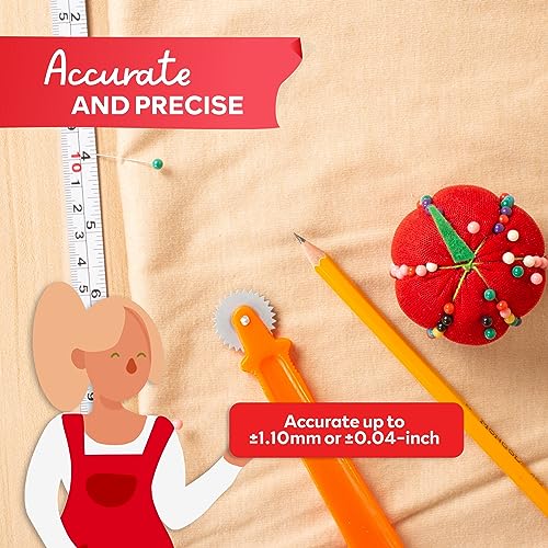 XFasten Tape Measure with Adhesive Back, 0.5-Inch x 12-Feet (2-Pack) Left to Right Peel and Stick Measuring Ruler Tape for Workbench, Woodworking, XFasten