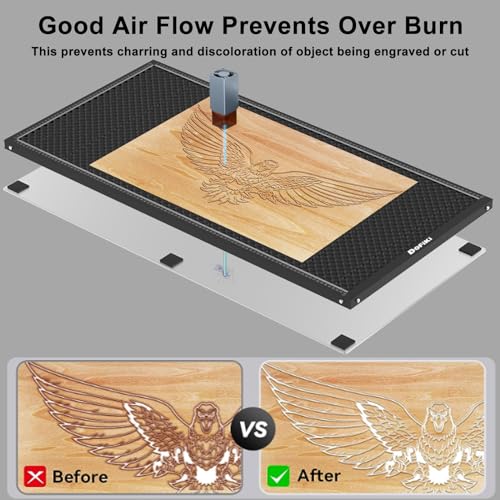 Dofiki Extended Honeycomb Laser Bed 400mm x 850mm for RAY5 Master 3, S20/S30/X20/X30/A20/A30, K1/K1 Pro Serices Extension Laser Engraver, Steel Dofiki