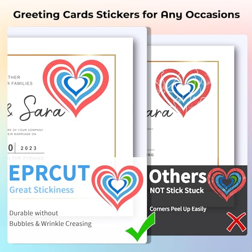 White Permanent Vinyl Roll Compatible with Cricut Silhouette, EPRCUT 12" x 50 FT Adhesive Vinyl for All Cutting Machine Cutters, Glossy Vinyl, EPRCUT