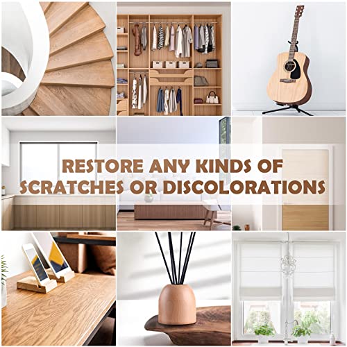 SEISSO Wood Furniture Repair Kit -12 Wood Fillers with Wood Putty and Touch Up Markers Wax Fillers Beeswax for Hole, Scratch, Cracks Cover Wooden SEISSO