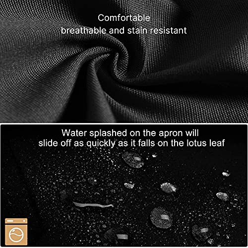 Aprons for Women Men with Pockets Cute Baking BBQ Artist Grilling Cooking Stylist Cosmetology Work Water Drop Resistant Cross Back Adjustable Canvas AMOKAH