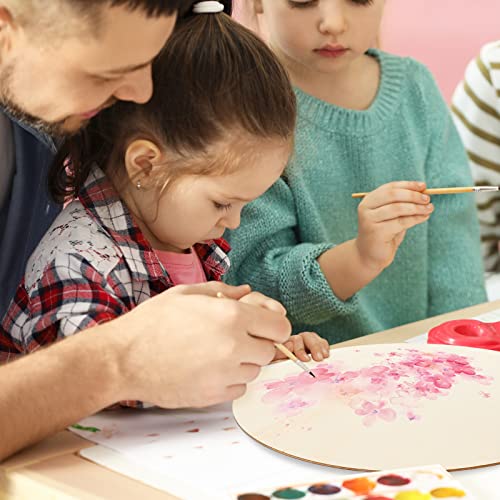 Whaline 14 Inch Wood Circles for Crafts, 10Pcs Unfinished Crafts Wood Slices with 32.8ft Twine and 19.7ft Ribbon DIY Wooden Blanks for Door Hanger Whaline