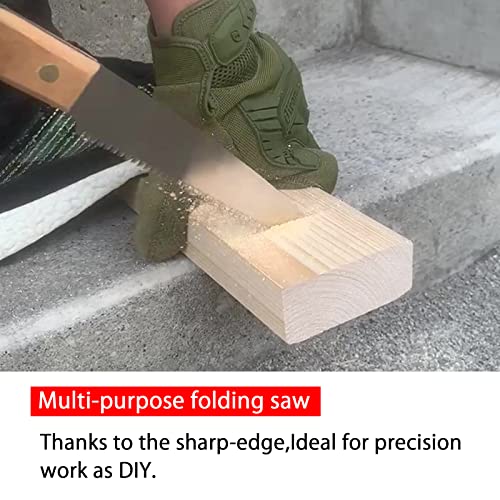 Japanese Folding Saw for Bonsai Gardening Woodworking Tree Limbs, KAKUGEN 7inch blade length lightweight handle handsaw pruning saw 角源
