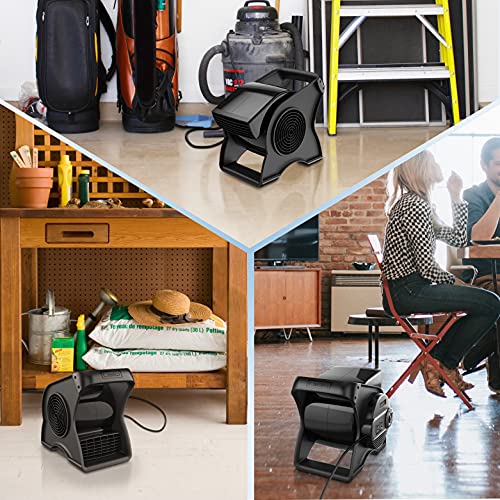 Lasko High Velocity Pivoting Utility Blower Fan, for Cooling, Ventilating, Exhausting and Drying at Home, Job Site, Construction, 2 AC Outlets, Lasko