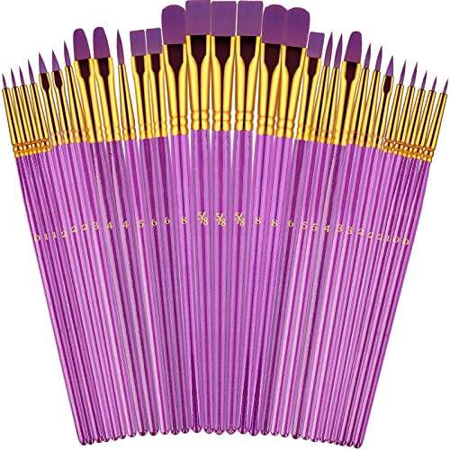 Paint Brushes Set, 30 Pcs Paint Brushes for Acrylic Painting, Watercolor Acrylic Oil Paint Brush, Artist Paintbrushes for Body Face Rock Canvas, Kids Artstorys