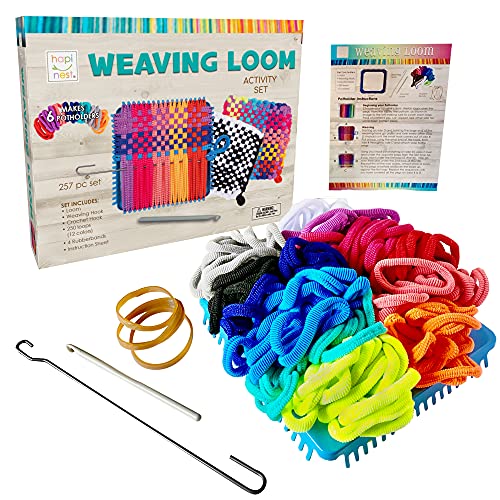 Hapinest Make Your Own Potholders Weaving Loom Kit Arts and Crafts Kit for Kids Girls and Boys Ages 6 7 8 9 10 11 12 13 Years Old and Up Hapinest