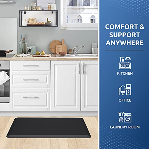 KitchenClouds Kitchen Mat Cushioned Anti Fatigue Rug 17.3"x28" Waterproof, Non Slip, Standing and Comfort Desk/Floor Mats for House Sink Office KitchenClouds