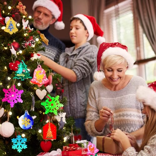 9 Styles Christmas Resin Molds, Rifanda Ornament Resin Mold Christmas Silicone Molds for Epoxy Resin for DIY Necklace Earrings Pendants, Epoxy Resin Rifanda