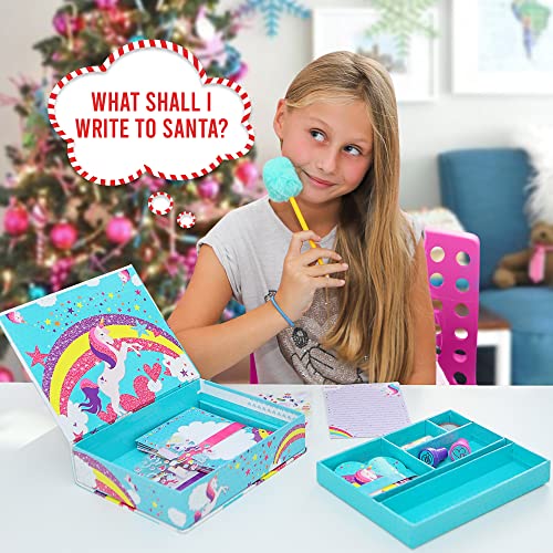 GirlZone Unicorn Letter Writing Set For Girls, 45 Piece Stationery Set, Great Birthday Gift for Girls of All Ages GirlZone