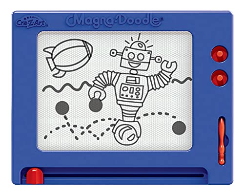 Cra-Z-Art Retro Magna Doodle Magnetic Drawing Board for kids 3 and up, Blue/White Cra-Z-Art