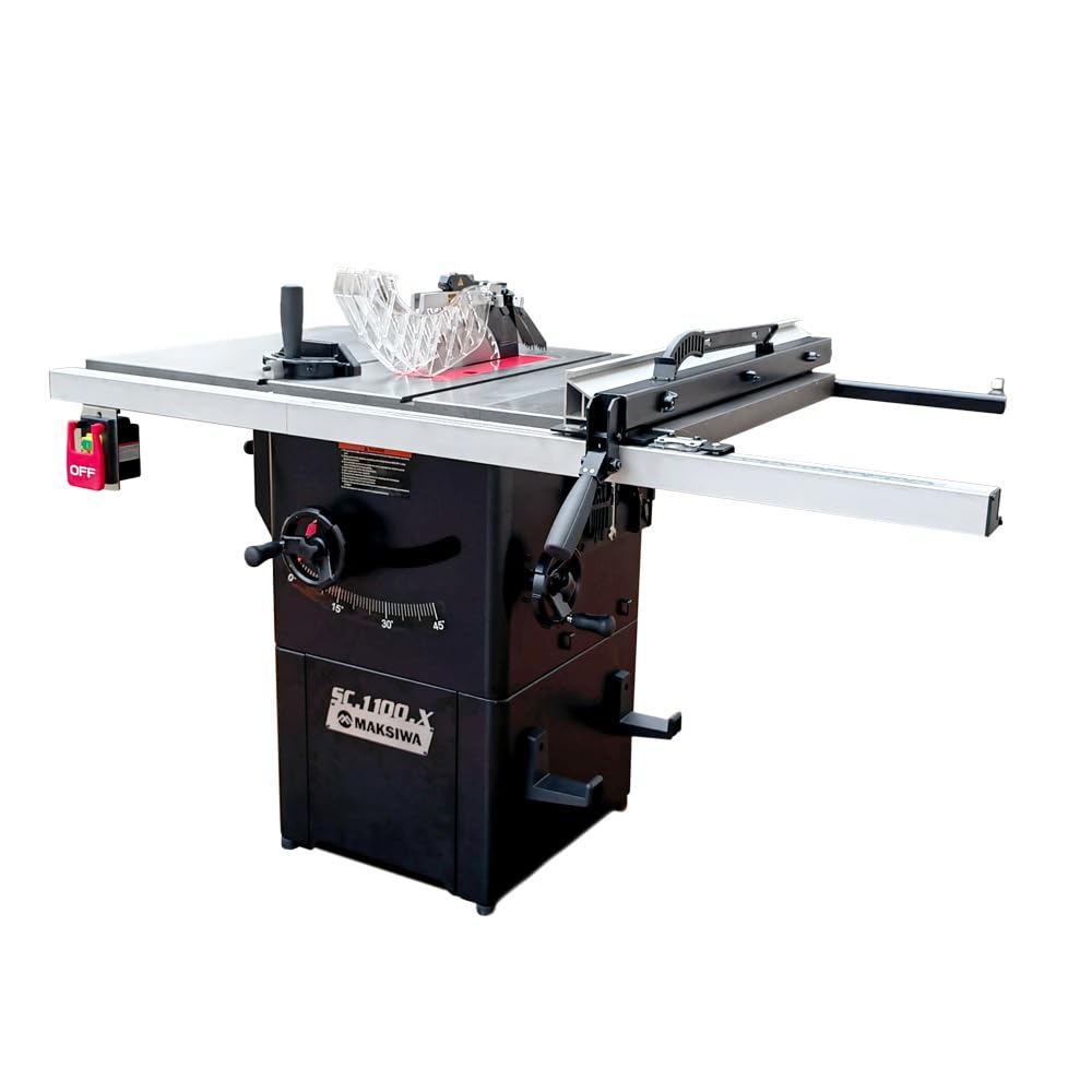 Maksiwa SC.1100.X Cabinet Saw - Premium 10" 2.5HP Table Saw - SC.1100.X for Precision Woodworking - with 2-Year Warranty and Tech Support in the US Maksiwa