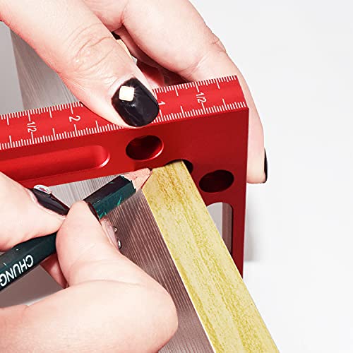 Mocoum Aluminium Alloy 90 Degree Positioning Squares 4.7" x 4.7"(12x12cm) Right Angle Clamps Woodworking Carpenter Tool Corner Clamping Square for Mocoum