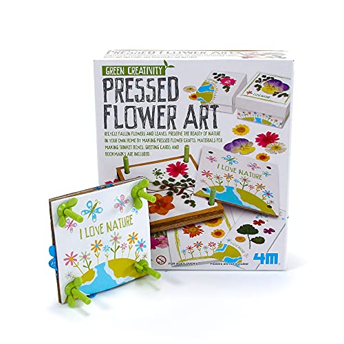 4M Green Creativity Pressed Flower Art Kit, Recycle Flowers Art & Crafts DIY Kit, For Boys & Girls Ages 5+ 4M