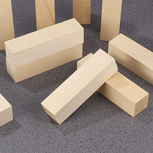 MILISTEN 10pcs Basswood for Carving Basswood Blocks Wood Blocks for Crafts Unfinished Craft Wood Unfinished Wood Blocks Wood Carving Blocks Kit DIY Milisten