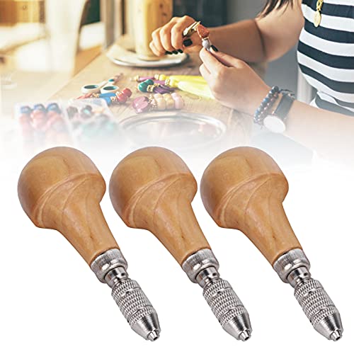 Single End Pin Vise, 3 Set Graver Type Chuck Single End Lock Nozzle Pin Vise Gold Jewelry Production Making Tool For Carving DIY Woodworking Estink