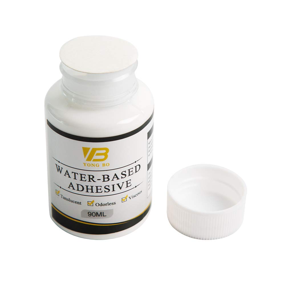 Gilding Adhesive Kit, Gold Leaf Sheets Glue, Gold Foil Paint for Craft Art, Epoxy Resin, Glass, Wood Use(90 ml + Brush + Gloves) YongBo