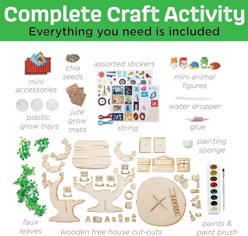 Creativity for Kids Build and Grow Tree House Craft Kit - Treehouse Playset Toy for Boys and Girls, Classic Toys for Kids Creativity for Kids