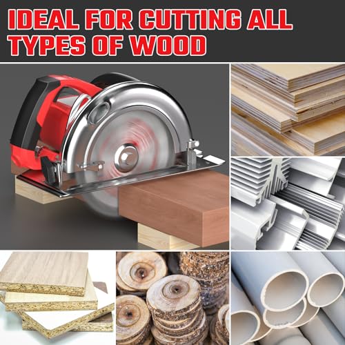 3-Pack Combo 7-1/4 Inch 24T&40T&60T with 5/8 Inch Arbor, Carbide 24T Framing, 40T Ripping & Crosscutting, 60T Finish Carbide Circular Saw Blade for Revvstark