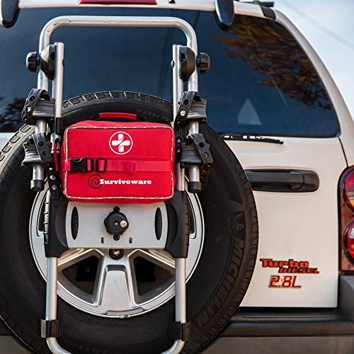 Surviveware Comprehensive Premium First Aid Kit Emergency Medical Kit for Trucks, Cars, Camping, Office and Sports and Outdoor Emergencies - Large Surviveware