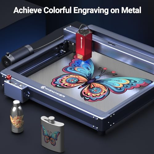 WIZMAKER L1 Laser Engraver, 20W Output Power Laser Cutter, High Accuracy Laser Engraving Machine, 120W Laser Cutting Machine with Air Assist, Lazer WIZMAKER