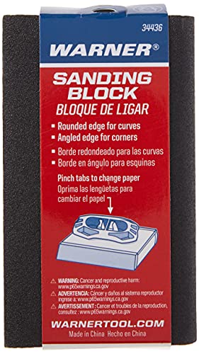 Warner Manufacturing Tool 34436 Sanding Block, Carded, in a Cut Carton Warner Manufacturing