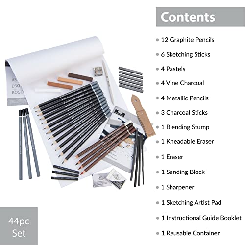Royal & Langnickel Essentials ClearView Sketching Art Set, 44pc Royal & Langnickel