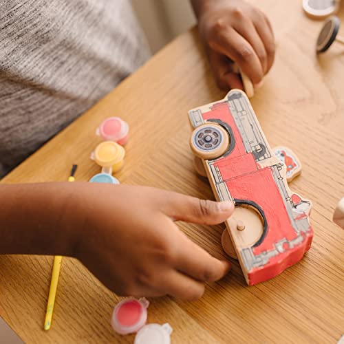 Melissa & Doug PAW Patrol Wooden Vehicles Craft Kit - 3 Decorate Your Own Vehicles, 3 Play Figures Melissa & Doug