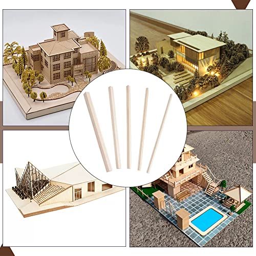 OLYCRAFT 26Pcs Triangle Wood Sticks 5 Sizes Unfinished Wooden Strips Triangle Dowels Strips Wooden Triangle Dowel Rod Natural Wood Triangle Sticks OLYCRAFT