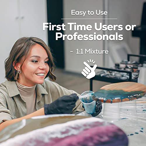 ProGlas 1000 Crystal Clear Table Top Epoxy Resin Coating for Wood, Tabletop, Countertop, Art and Crafts - 2 Gallon Kit ProGlas