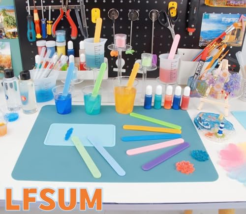 4 PCS Silicone Stir Sticks, Reusable Silicone Popsicle Sticks for Mixing Resin, Epoxy, Liquid, Paint, Making Glitter Tumblers(4-Silicone Stir Stick) LFSUM
