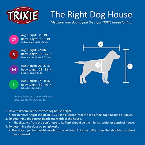 TRIXIE natura Cottage Dog House | Large 32.5 x 39.75 x 34.25 inch TRIXIE